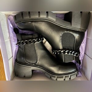 Madden Girl-Black Leather Boot